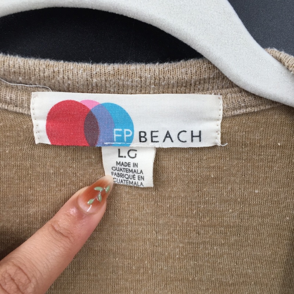 Free People Beach longline duster cardigan sweater boho spring summer boho L - Picture 8 of 11
